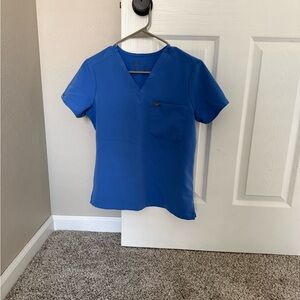 Figs Ceil Blue Catarina Scrub Top - Petite Length